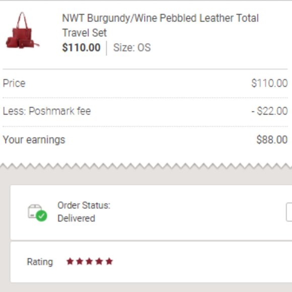 1 LEFT!! Rose/Blush Pebbled Leather Travel Set - Picture 2 of 8